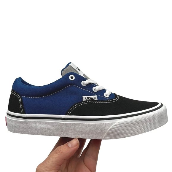 Vans Doheny Youth Boys Casual Canvas Sneakers Size 3-5 Blue/ Black Lace up Shoes - Picture 3 of 16